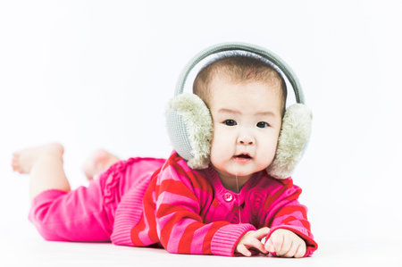bright portrait of adorable baby