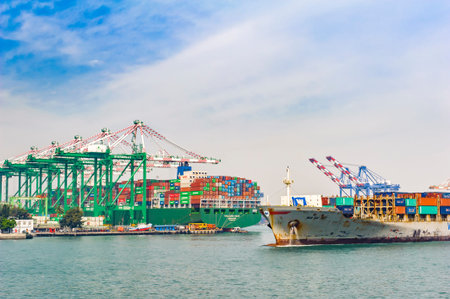 KAOHSIUNG, TAIWAN - 30 JUN: Kaohsiung Cijin has many shipyards, construction and maintenance of...
