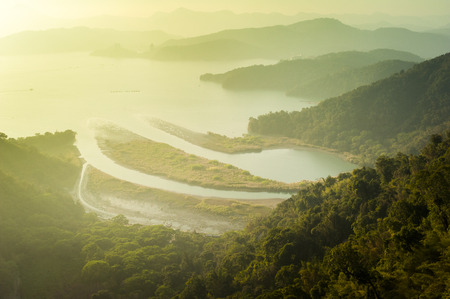 The Sun Moon Lake Ropeway is a scenic gondola cable car service that connects Sun Moon Lake with the Formosa Aboriginal Culture Village theme park.の写真素材