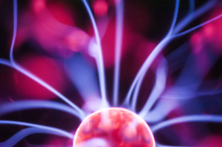 Plasma Sphere Static Electricity close upの写真素材