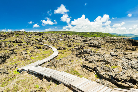 Beautiful natural landscape coast rocks and sky in kentingの写真素材