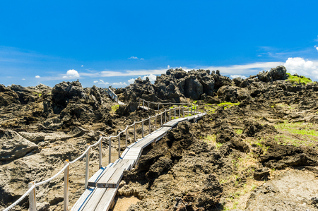 Beautiful natural landscape coast rocks and sky in kentingの写真素材