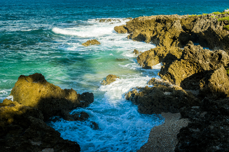 Beautiful natural landscape coast rocks and sky in kentingの写真素材