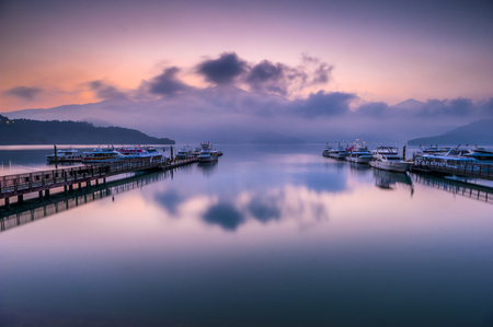 Sun Moon Lake, Nantou, Taiwanの写真素材