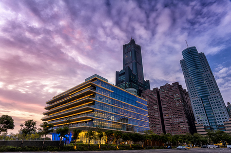 Kaohsiung City, Taiwan - March 18th, 2018: The Kaohsiung Public Main Library is located within the Asia New Bay Area, opened for all of its citizens.のeditorial素材