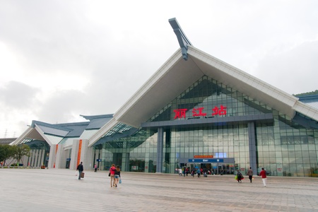 Lijiang Train station,Yunnan Chinaのeditorial素材