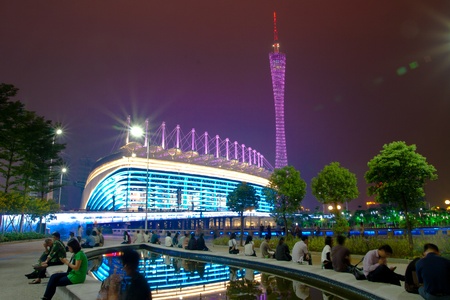 City night scene,Guangzhou Chinaのeditorial素材