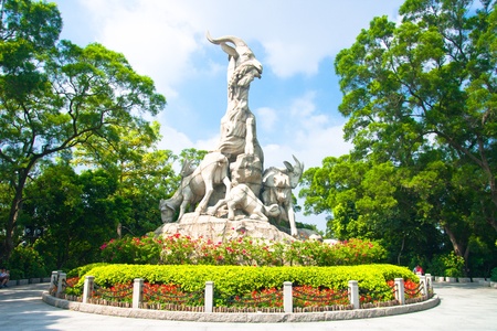 Five Goat Statue is the symbol of Guangzhou, much like the Statue of Liberty in New York City  Guangzhou, Guangdong Province, Chinaの写真素材