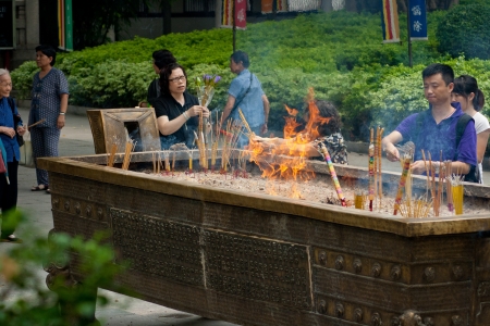  Guangxiao Temple,This is the biggest and oldest Buddhist temple in Guangzhou,a history of more than 1700 years のeditorial素材