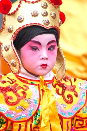 Unidentified child actors on a traditional parade , It is a non material cultural heritage,celebrating Chinese New Yearのeditorial素材