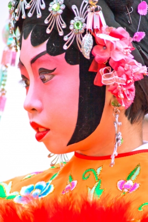 Unidentified child actors on a traditional parade , It is a non material cultural heritage,celebrating Chinese New Yearのeditorial素材