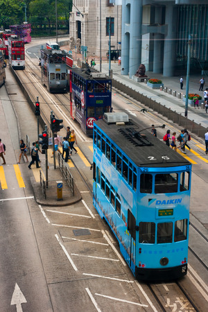 city tram in Hong Kongのeditorial素材