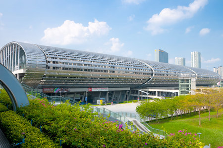 China import and export fair complex in Guangzhou.Chinaのeditorial素材