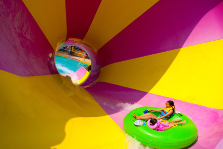 isitors in the chimelong water park .Chimelong Waterpark is the largest waterpark in the world.Guangzhou Chinaのeditorial素材