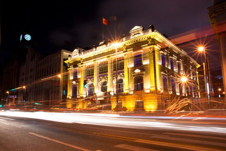 beautiful night view of shanghai, View from the bundのeditorial素材