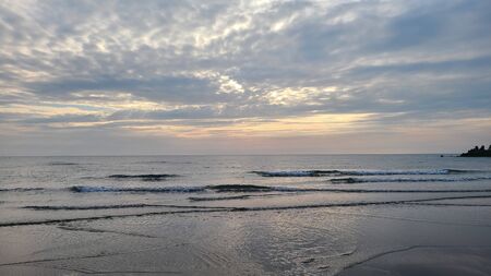 Beautiful cloudscape over the sea, sunrise shotの写真素材