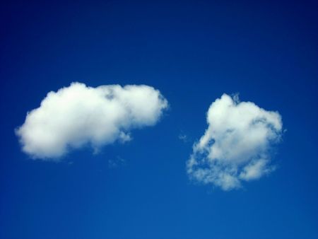 blue sky with cloudsの写真素材