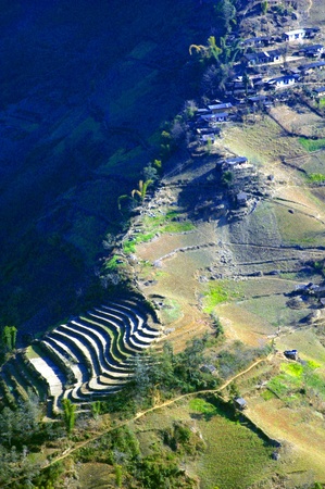 Village in the mountains	の写真素材