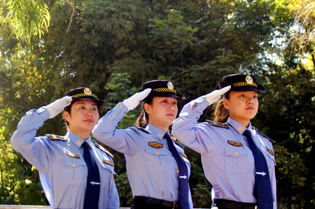 Ms. uniformed inspectorsのeditorial素材