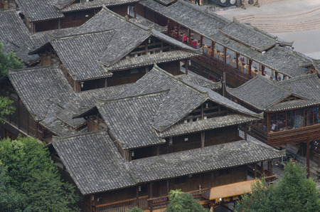 Xijiang Qianhu Miaozhai buildingのeditorial素材