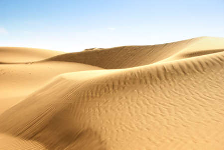  Gold desert in sunset  Canary Islands, Canaries  Grand Canary  Maspalomas, Resort Town  の写真素材