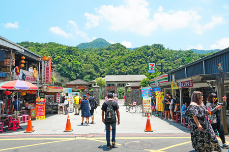 New Taipei City , Taiwan - July 28 , 2019 : Cat village in New taipei,Taiwan.のeditorial素材