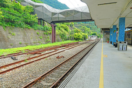 New Taipei City , Taiwan - July 28 , 2019 : Houtong train station in Taiwan.のeditorial素材
