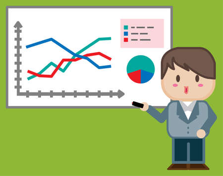 Business chart presentationのイラスト素材