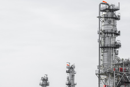 Industrial zone,The equipment of oil refining,Close-up of industrial pipelines of an oil-refinery plant,Detail of oil pipeline with valves in large oil refinery.の写真素材
