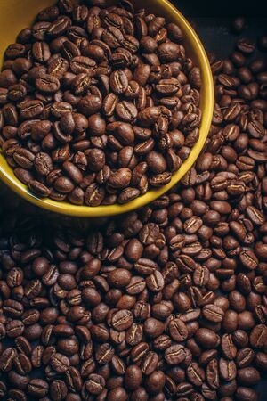  Coffee bean on wooden backgroundの写真素材