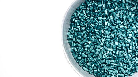 plastic granules close up for holding,Colorful plastic granules with white background.の写真素材