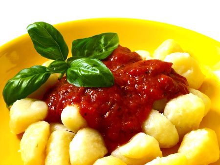 gnocci with tomato sauceの写真素材