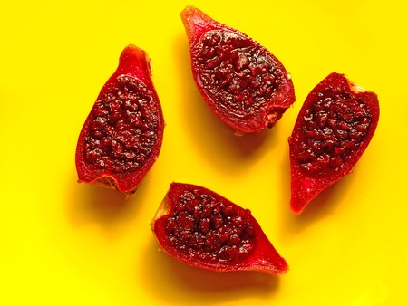 prickly pears of an Opuntia cactusの写真素材