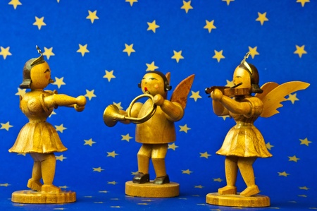 angels playing xmas musicの写真素材