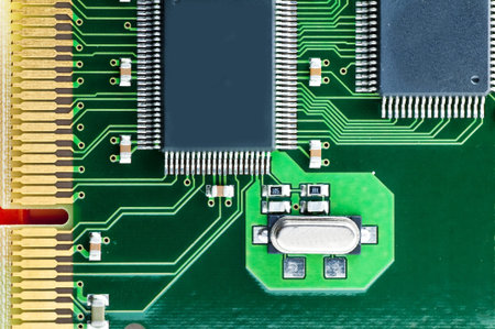 computer circuit board on an isdn-card
