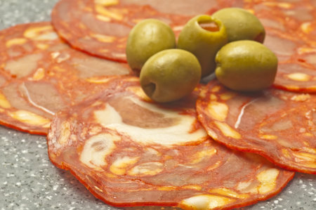 Chorizo sausage of Spainの写真素材