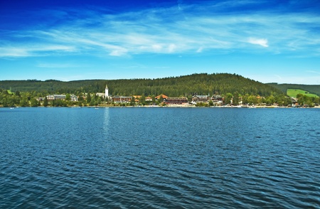 Lake Titisee in the German Black Forestの写真素材