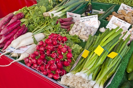 vegetables at a farmer marketの写真素材