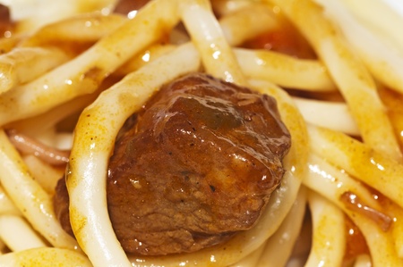 goulash with noodlesの写真素材