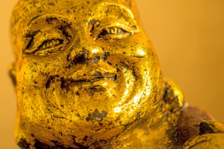 laughing buddha statueの写真素材