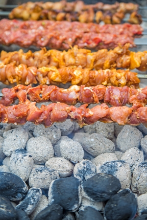 Kebap on a barbecueの写真素材