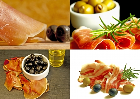 Jamon Serrano, ham of Spainの写真素材