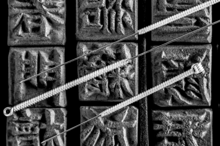 acupuncture needlesの写真素材