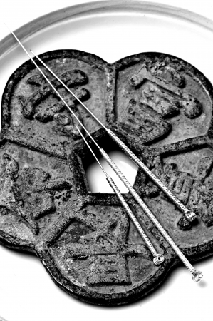 acupuncture needlesの写真素材