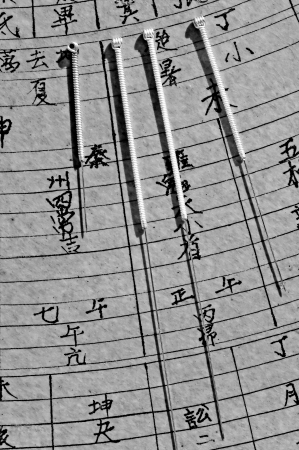 acupuncture needlesのeditorial素材