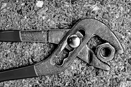 pipe tong with  nutsの写真素材