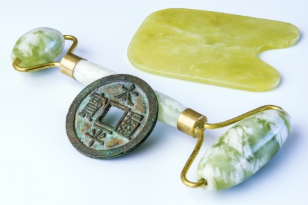 massage tool made of jadeの写真素材