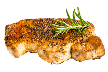 Crispy roasted pork chop の写真素材