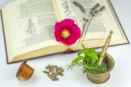 Naturopathy with herbsの写真素材