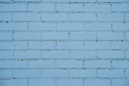  wall of blue small bricksの写真素材